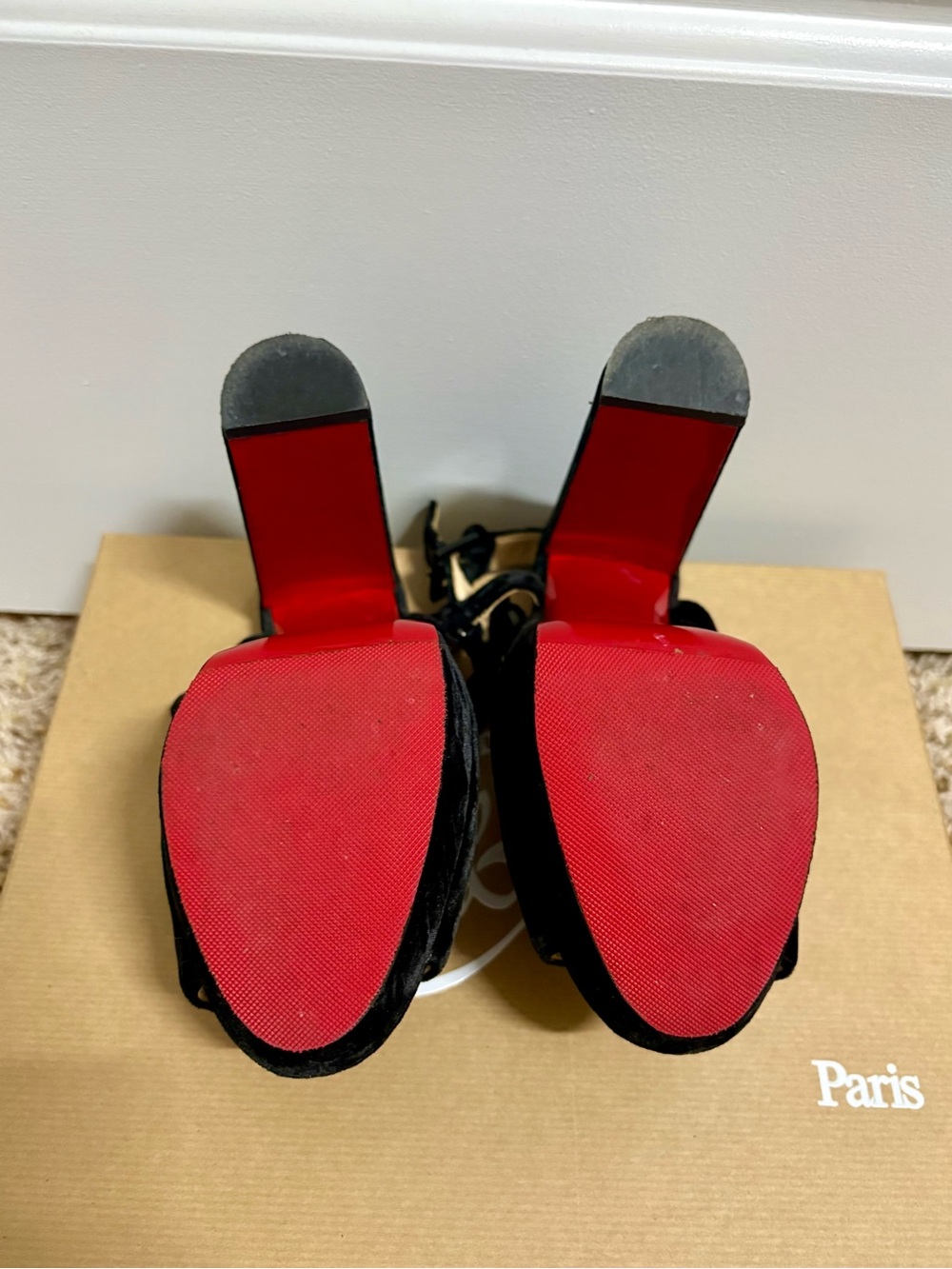 Christian Louboutin Tamila 140 | Velvet Platform Heels | sz 36.5 - Picture 2 of 8
